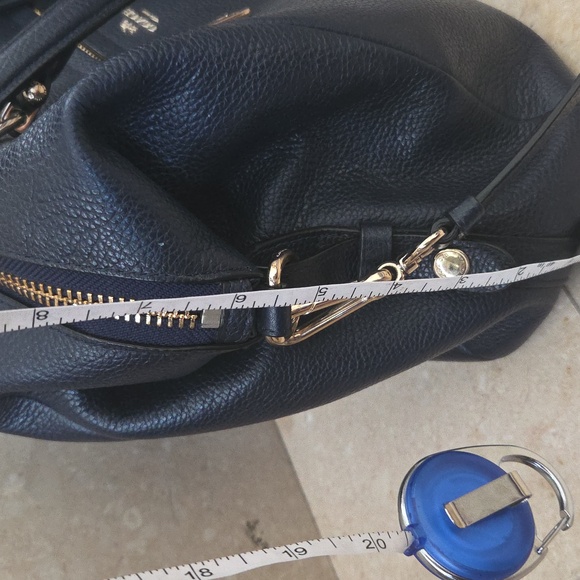 Coach 2 Way Prairie Satchel Bag navy blue With Gold Details in great condition - Picture 11 of 12